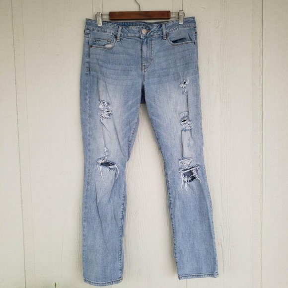 American Eagle Outfitters Denim - American Eagle Size 14 Womens Skinny Jeans Frayed